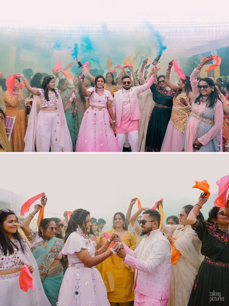 A celebration as vibrant as their love. 💗💜✨For Ankit Pooja the Marwari Haldi ceremony was 3